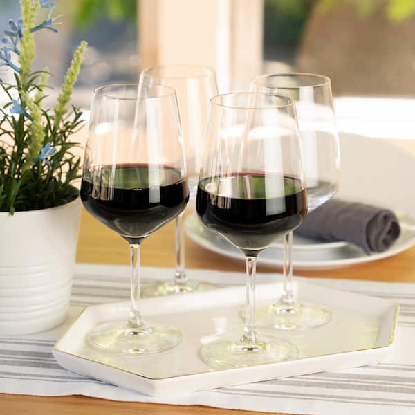 FAWLES Crystal Red Wine Glasses Set of 6, 17 Ounce Thin Rim Classic Rounded  Bowl Stemmed All-purpose…See more FAWLES Crystal Red Wine Glasses Set of