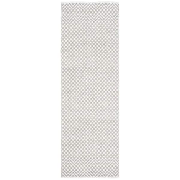 SAFAVIEH Boston Gray 2 ft. x 7 ft. Chevron Runner Rug