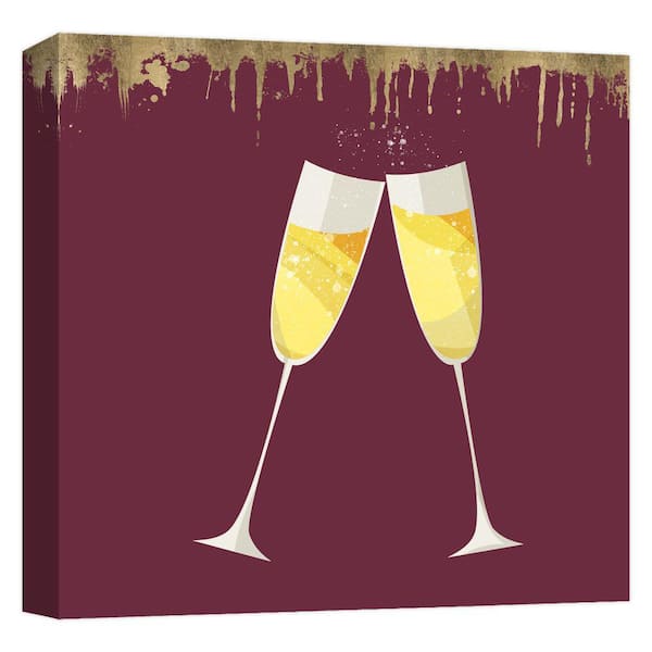 PTM Images Cheers I'' Canvas Abstract Wall Art 15 in. x 15 in.
