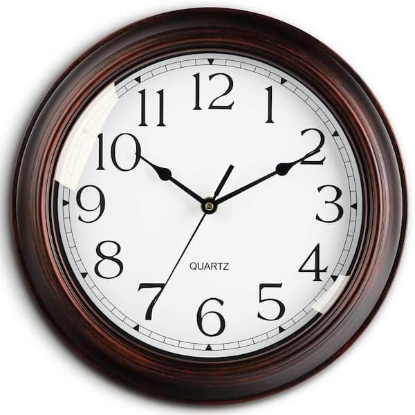 Wall Clock 12 in. Silent No Ticking Wall Clocks Battery Operated