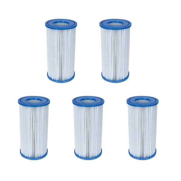 Bestway 4 in. Dia Type III A/C Pool Replacement Cartridge Filters (5-Pack)
