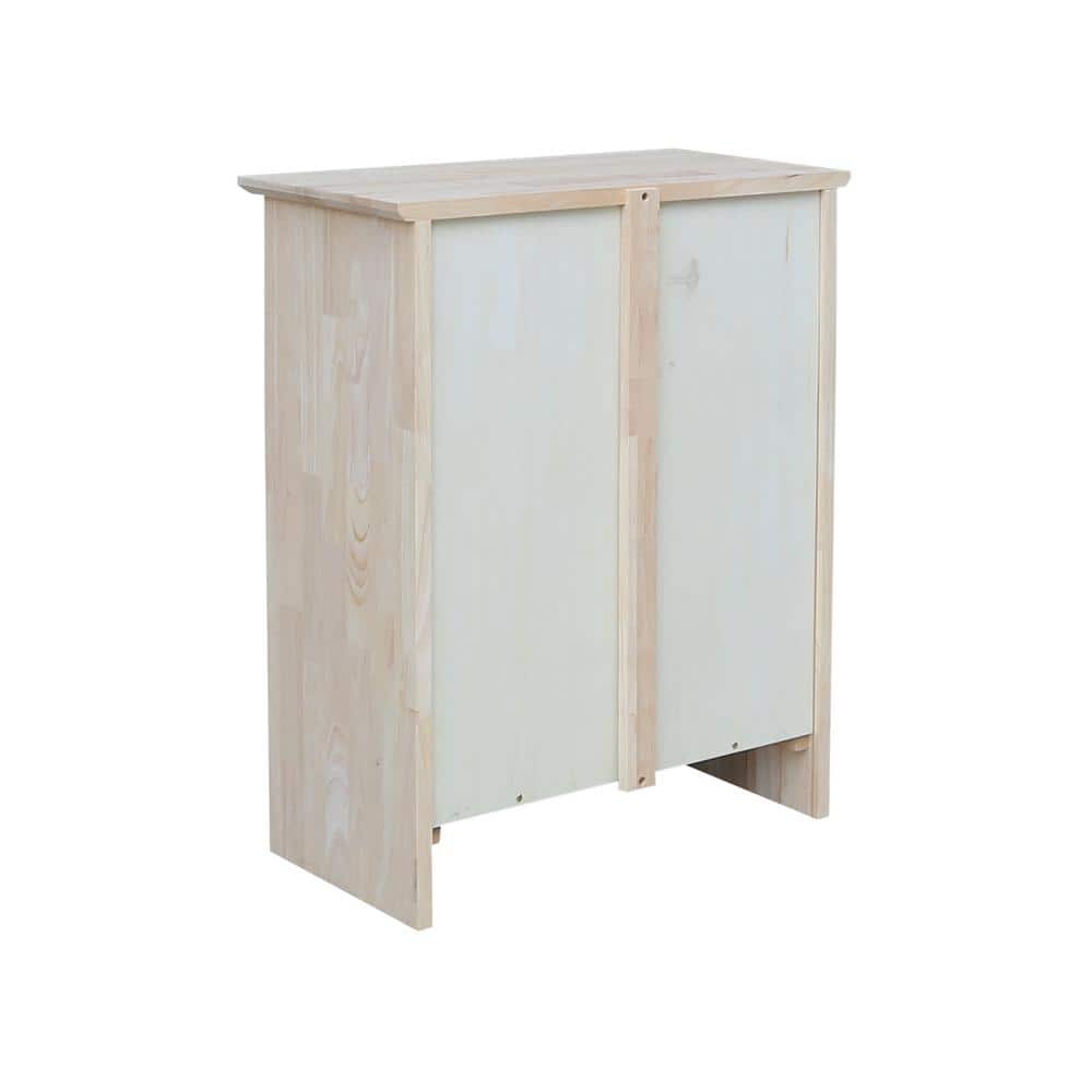 Adjustable Solid Parawood Shaker Bookcase, 36 in Brown