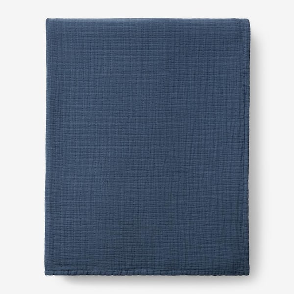The Company Store Gossamer Sapphire Cotton Queen Blanket