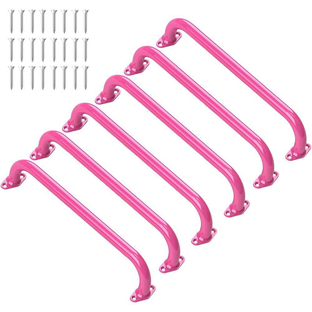 GRASP フロアランプ unico KIWDZFU Pink Steel Playground Grab Handles, 6-Pack - Indoor