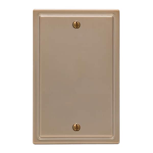 AMERELLE Moderne 1 Gang Blank Steel Wall Plate - Brushed Bronze