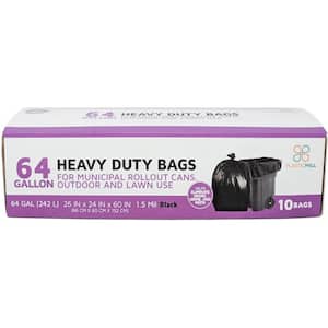 50 in. W x 60 in. H 64 Gal. 1.2 mil Black Trash Bags (50-Count)