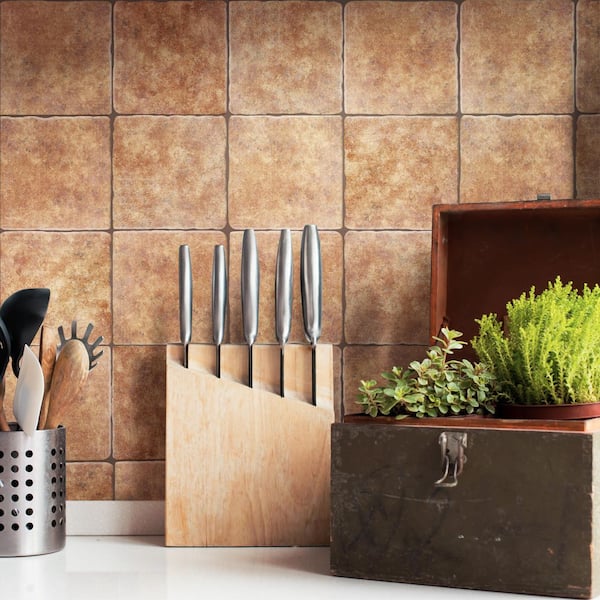 Merola Tile Costa Marron 7-3/4 in. x 7-3/4 in. Ceramic Floor and