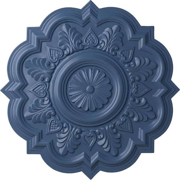 Ekena Millwork 20-1/4" x 1-1/2" Deria Urethane Ceiling Medallion (Fits Canopies upto 6"), Hand-Painted Americana