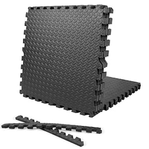 24 in. x 24 in. x 3/4 in. Extra Thick Interlocking Puzzle Exercise Mat for Home and Gym Equipment (24 sq. ft.)