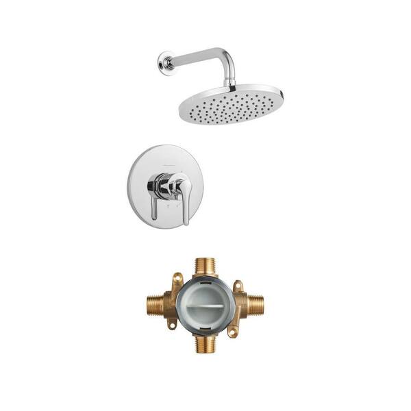 Studio S Shower Faucet Trim Kit for Flash Valves in Polished Chrome with Flash Shower Rough-In Valve Combo