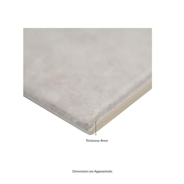 Lakeview Renzo Sterling Bullnose 3 in. x 12 in. Glossy Ceramic Wall Tile (10 lin. ft./Case)