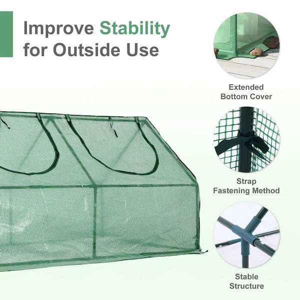 Aoodor 9 ft. W x 3 ft. D x 3 ft. H Portable Mini Greenhouse Kit