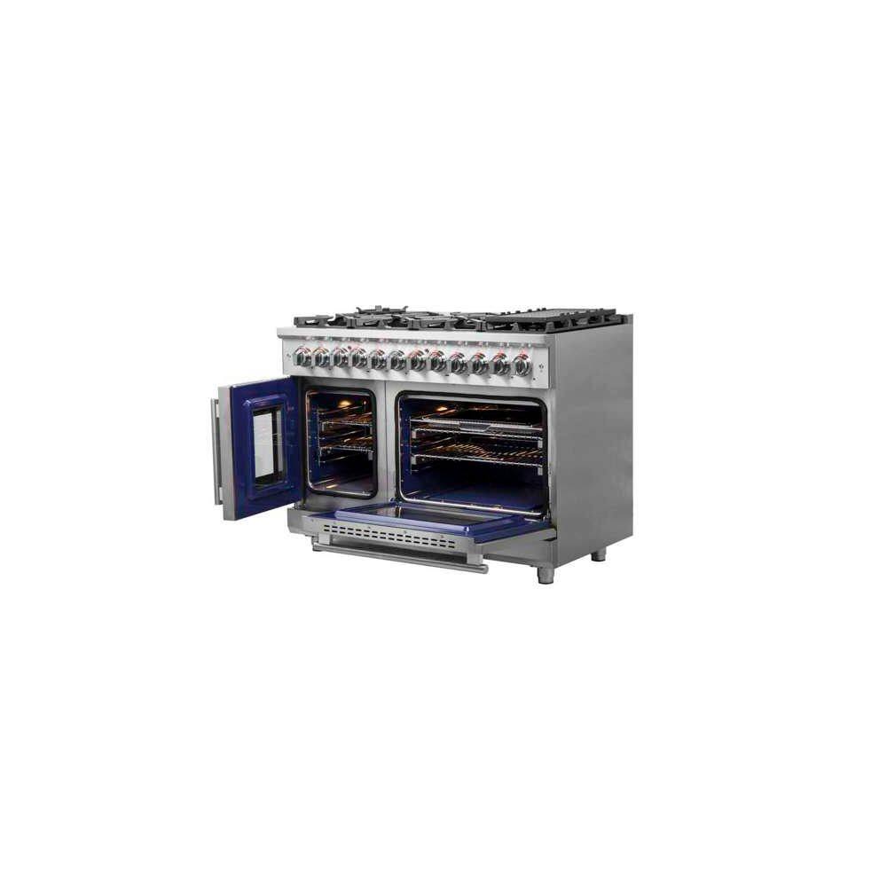 Massimo 48-inch Stainless Steel Dual Fuel Range with 8 Burners
