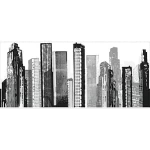 Black Cityscape Peel and Stick Giant Wall Decal