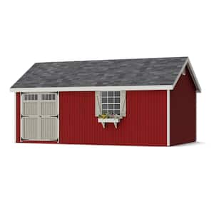 Colonial Pinehurst 12 ft. x 20 ft. Outdoor Wood Storage Shed Precut Kit with Operable Window and Floor (240 sq. ft.)