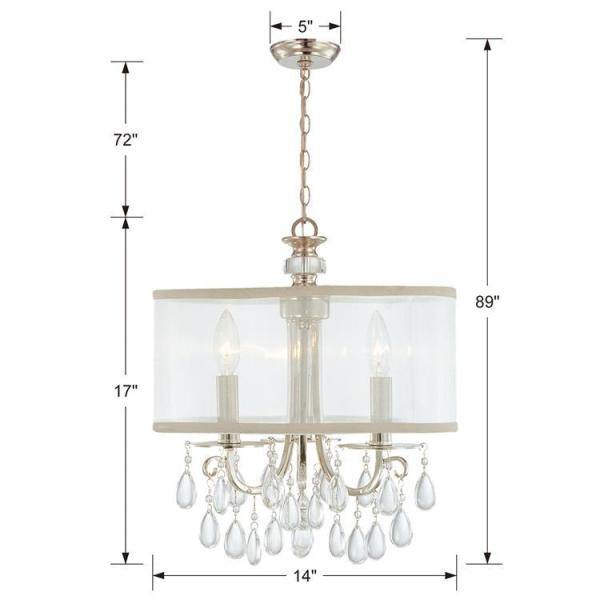 Etruscan Teardrop Mini Crystal Chandelier in Polished Chrome