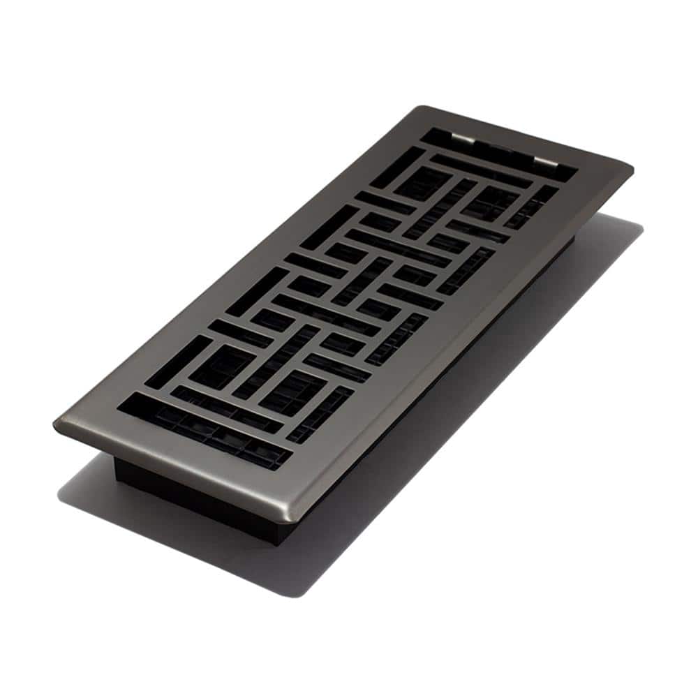 4 in. x 12 in. Oriental Steel Plated Floor Register, Gun Metal price history on PriceWatchPro