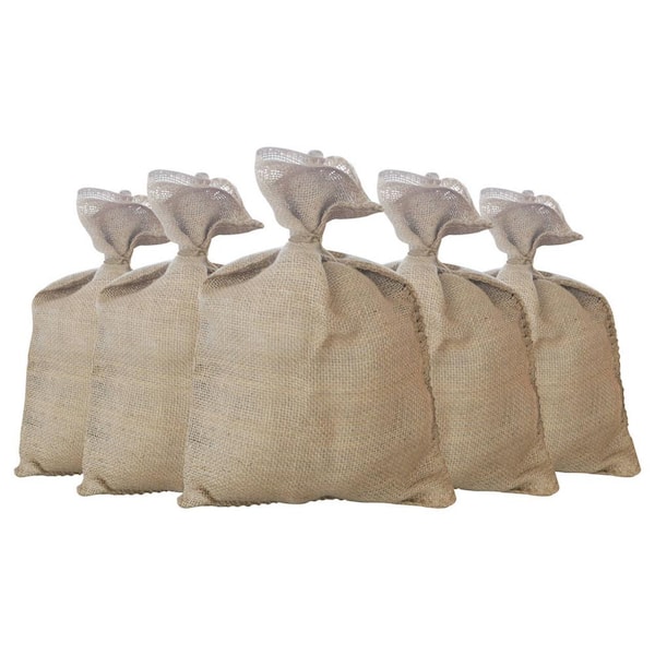 Wellco 59 in. x 22 in. Burlap Sand Bags for Flood Water Barrier 