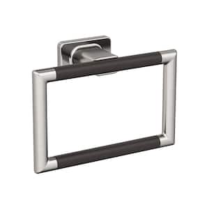 Esquire 5-1/4 in. (133 mm) L Towel Ring in Brushed Nickel/Oil-Rubbed Bronze