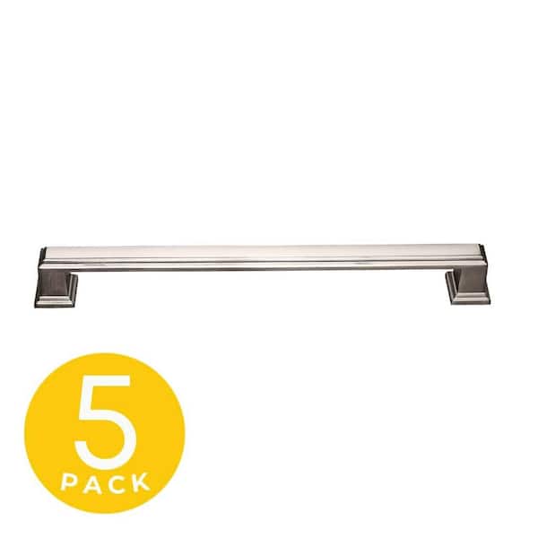 Octa Series 7-1/2 in. (192 mm) Center-to-Center Modern Satin Nickel Cabinet Handle/Pull (5-Pack)