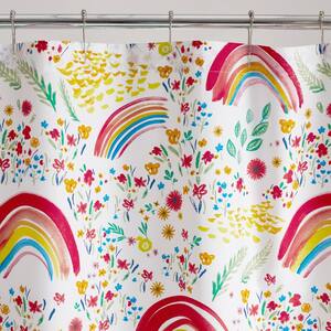 Company Kids Rainbow Organic Cotton Percale 72 in. Graphic Shower Curtain