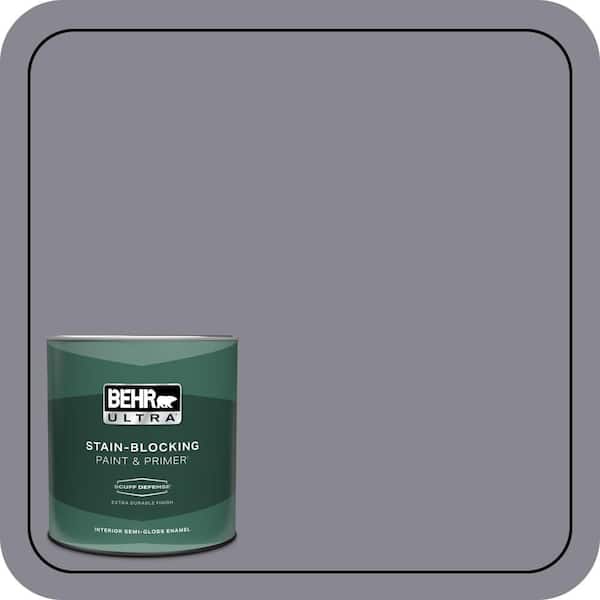 BEHR ULTRA 1 qt. #N550-5 Box Office Extra Durable Semi-Gloss Enamel Interior Paint & Primer