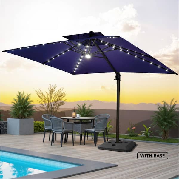 360 degree rotating cantilever offset patio umbrella Tangkula 10 ft Patio Offset Umbrella with 360 Degree Rotation, Coffee