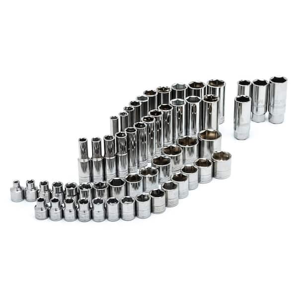 Husky 3/8 in. Drive SAE and Metric Socket Set (54-Piece)
