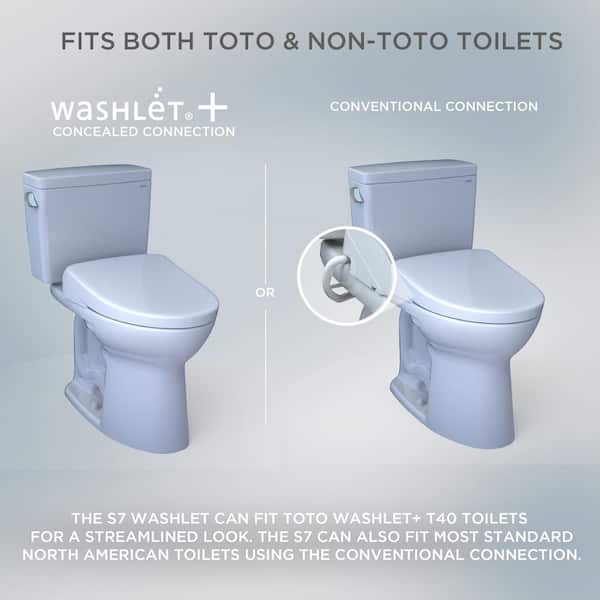 TOTO S7WASHLET+ Elongated Electric Bidet Seat for T40 WASHLET+