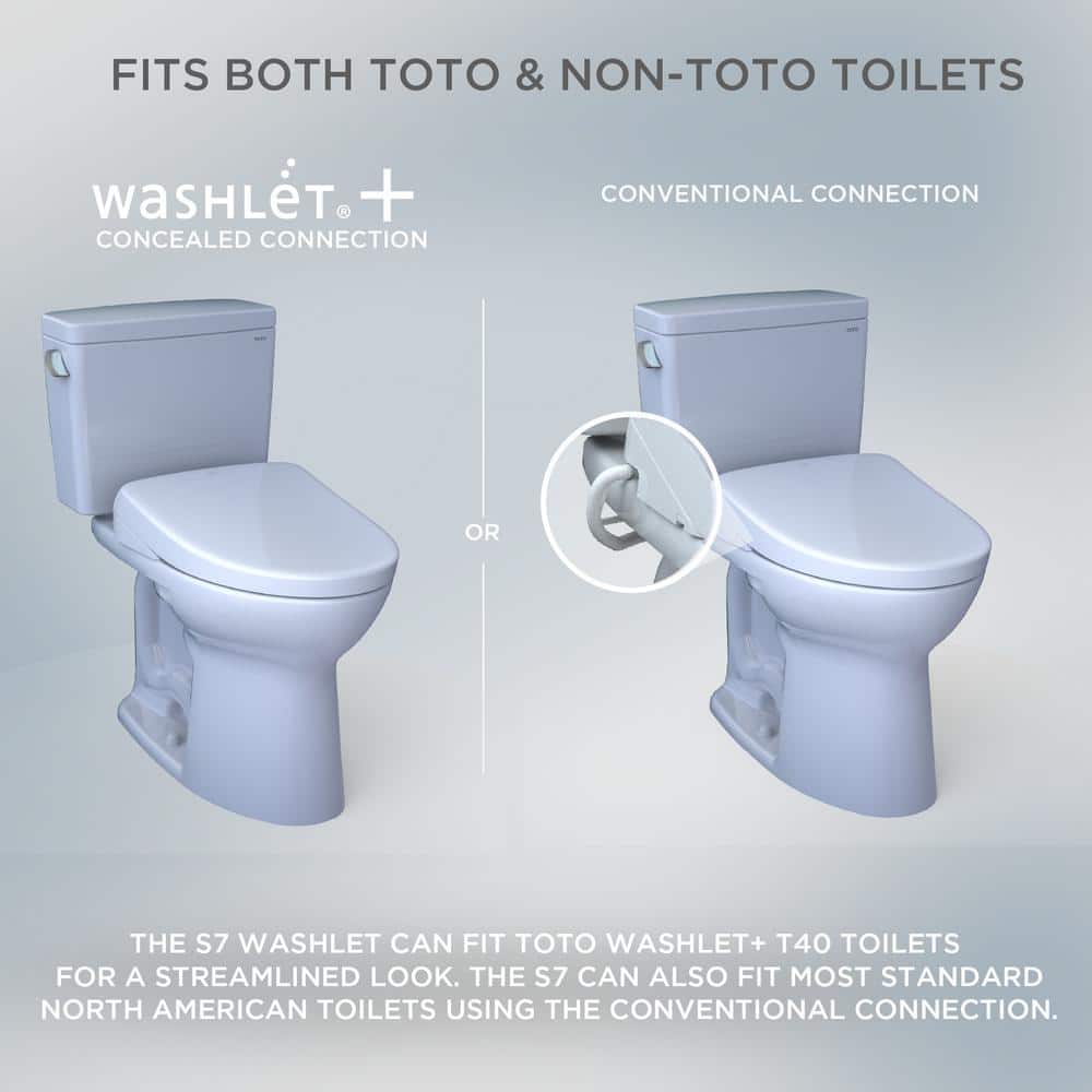 Cotton White Elongated Electronic Bidet Toilet Seat