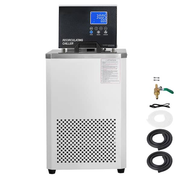 6L Laboratory Chiller Circulator, 23°F-212°F Cooling Pump Chiller, 304 Stainless Steel Recirculating Water Bath