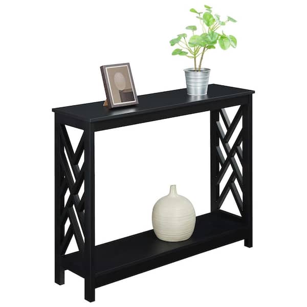 Console Table Wood Shelf Storage Side Stand Hallway Furniture Display Epresso