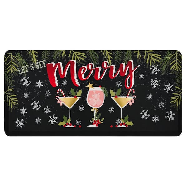 Mohawk Home Merry Martinis Multi 1 ft. 6 in. x 2 ft. 6 in. Kitchen Mat