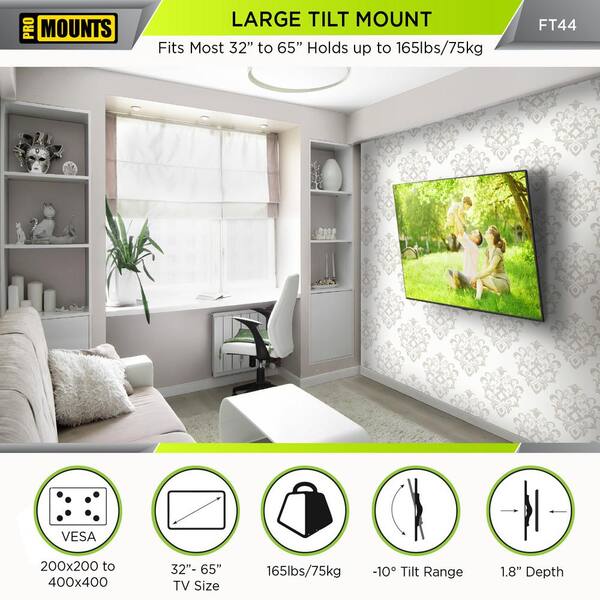 Promounts 32-Inch to 60-Inch Medium Tilt TV Wall Mount Ft44