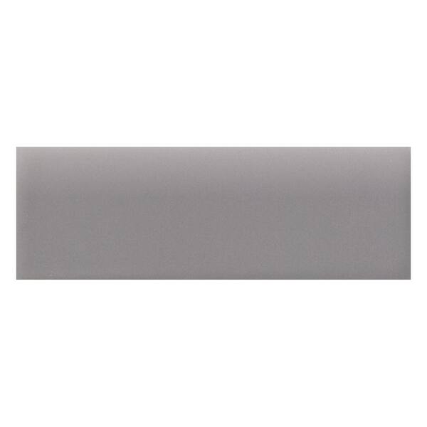 Daltile Semi-Gloss Suede Gray 2 in. x 6 in. Ceramic Bullnose Wall Tile (0.083 sq. ft. / piece)