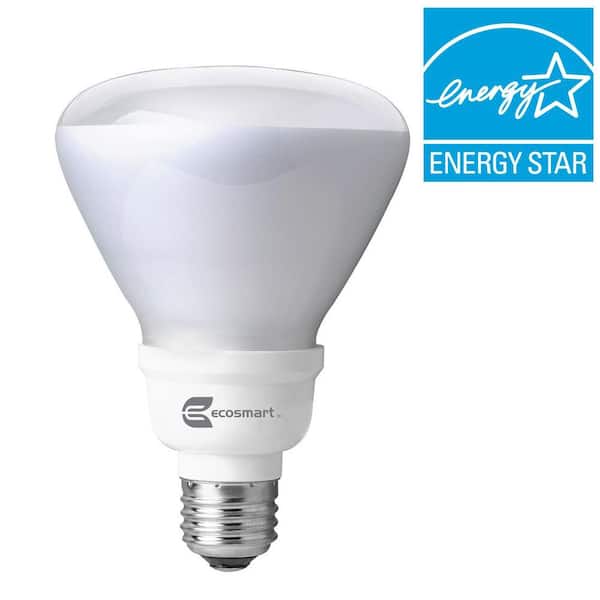 EcoSmart 65W Equivalent Bright White (3500K) R30 Dimmable CFL Flood and Spot Light Bulb