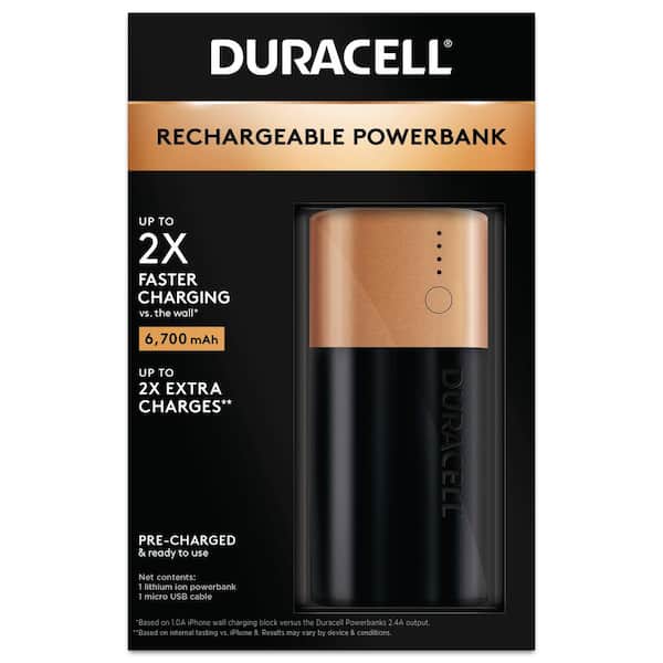 Duracell 2-Day Rechargeable Bank and USB Charger 004133303360 - The Home Depot
