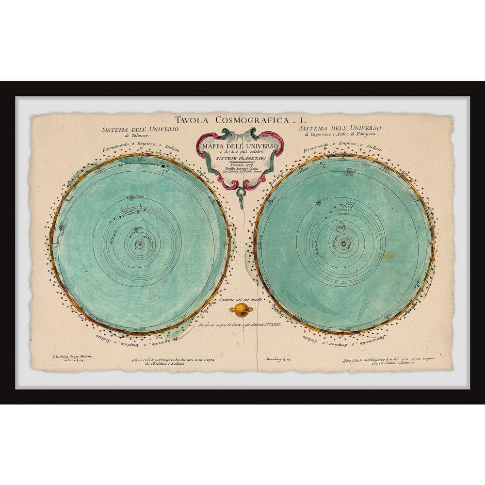 Map of the Universe by Marmont Hill Framed Astronomy Art Print 20 in. x 30 