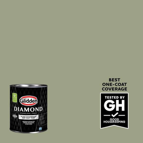 Glidden Diamond 1 qt. PPG1126-5 Zebra Grass Eggshell Interior Paint with Primer
