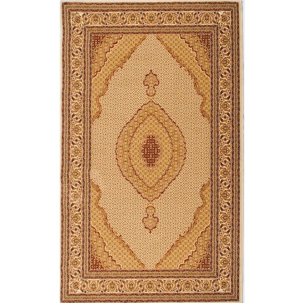 Majestic 2' x 5' (Exact Size: 2'3" x 5') Moroccan Indoor Doormat Rug, Beige Cream, Traditional