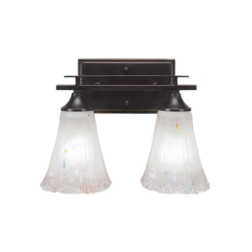 Ontario 13.5 in. 2-Light Dark Granite Vanity Light