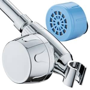 Hand Shower Water Filter with KDF Filtration, On Off Filtration Modes, Instant Cartridge Reload in Chrome Finish