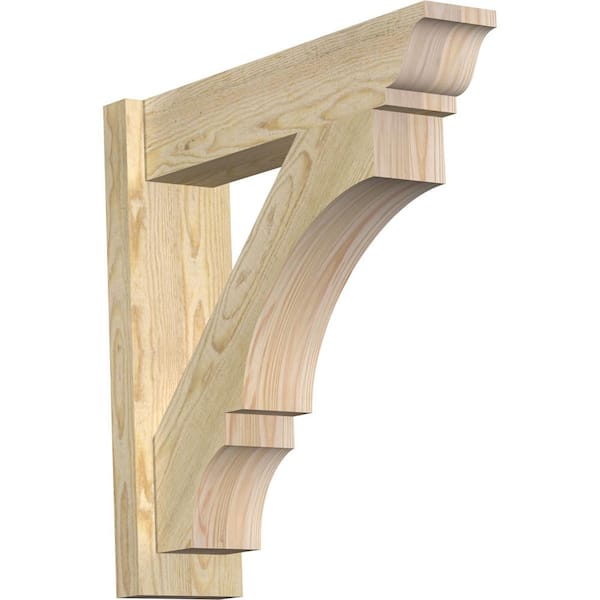 Ekena Millwork 6 in. x 24 in. x 24 in. Douglas Fir Balboa Traditional Rough Sawn Outlooker