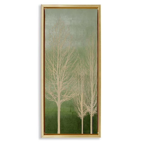 Stupell Industries Tree Over Ombre by Kate Bennett Gold Floater Frame Nature Graphic Art Print 25 in. x 11 in.
