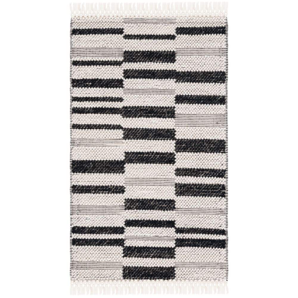Natura 4 ft. x 6 ft. Ivory/Black Column Striped Area Rug price history on PriceWatchPro