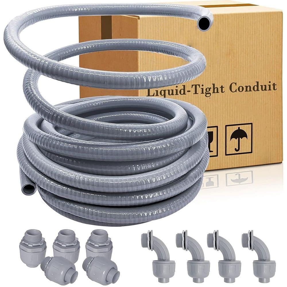 0.5 in. x 50 ft. Gray Flexible Non Metallic Liquid Tight Electrical Conduit, Made from High-Quality Virgin PVC price history on PriceWatchPro