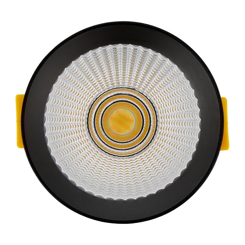 Black Aluminum 3-Inch LED Cylinder Downlight with Adjustable Color Temperature