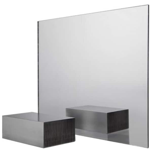 Unbranded 24 in. x 36 in. x 0.118 (1/8) in. Silver Acrylic Mirror Sheet