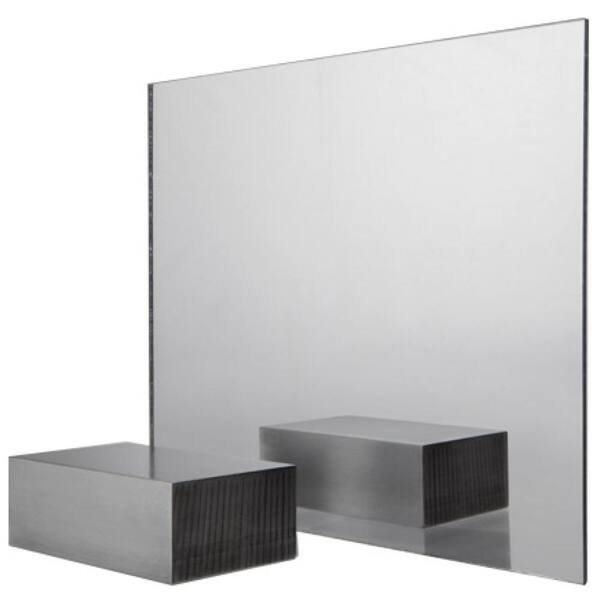 Unbranded 36 in. x 36 in. x 0.118 (1/8) in. Silver Acrylic Mirror Sheet