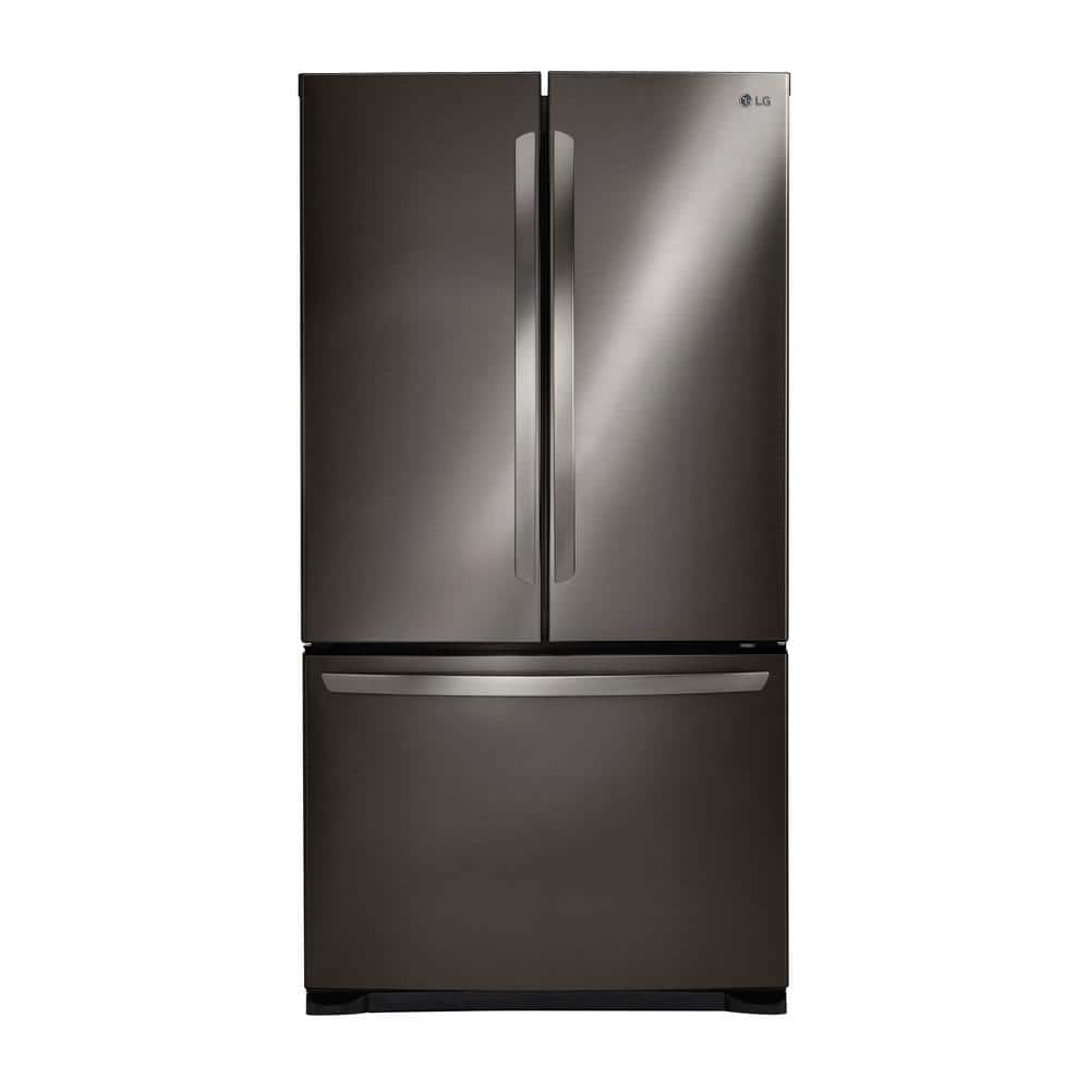 LG 25.4 cu. ft. 3-Door French Door Refrigerator in Black Stainless